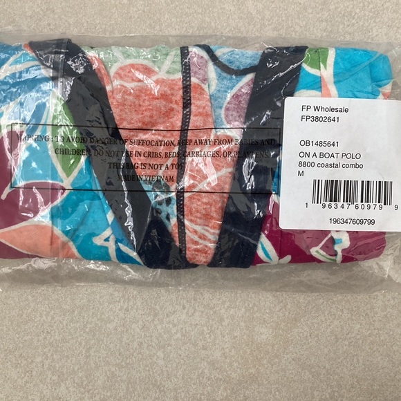 Free People On A Boat Boxy Crop Polo in Coastal Combo - Picture 6 of 7